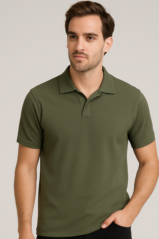 Olive Polo for Men